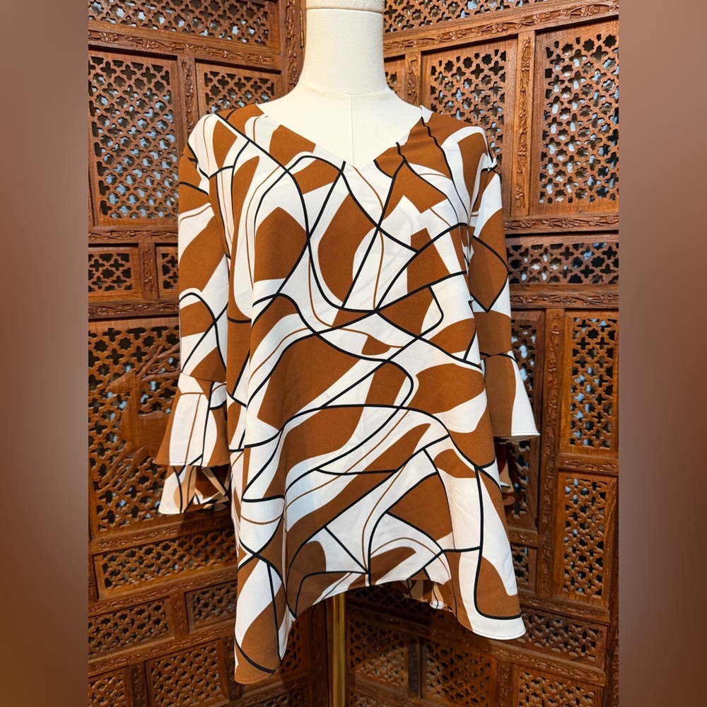 ✨ Alfani Abstract Print Blouse – Size 12 ✨